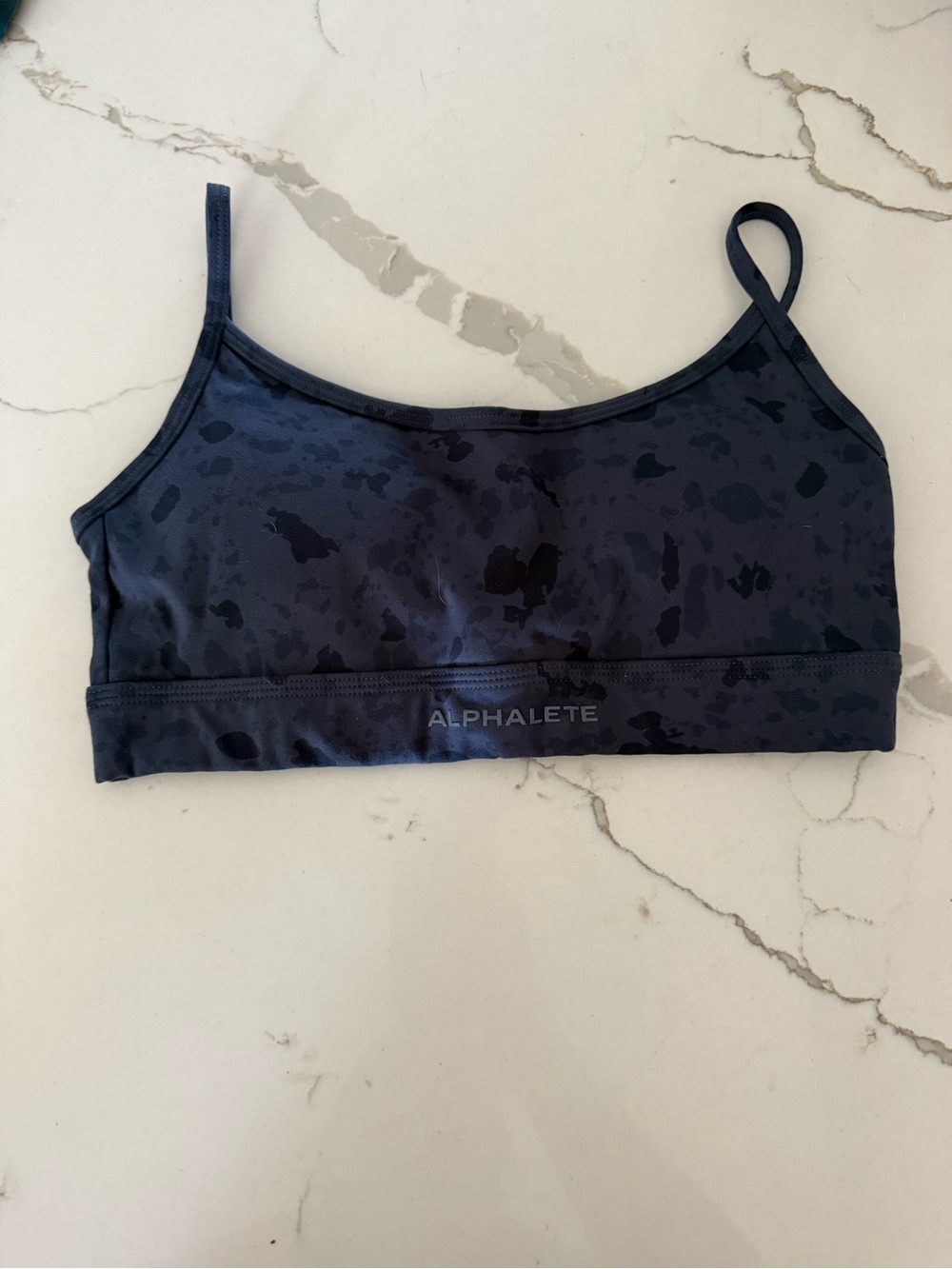 Alphalete Navy Black Camo Seamless Sports Bralette